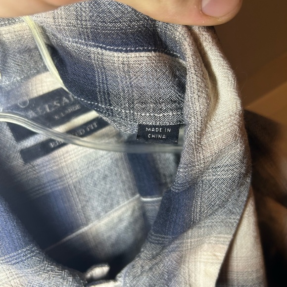 All Saints flannel short sleeve button up - Picture 3 of 8